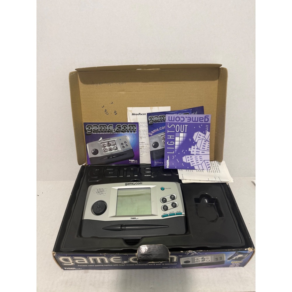 Tiger Electronics Game.com Handheld Console 71-516 Silver Boxed Parts Repair